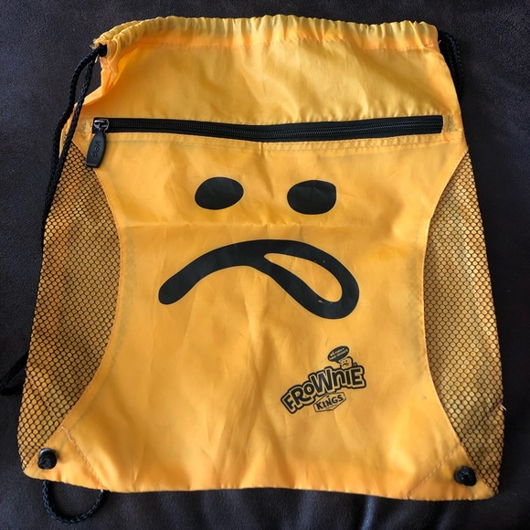 yellow string bag